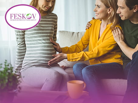 Genetic contribution scheme: 100% DNA from biological parents and 0% genetic influence from the surrogate mother