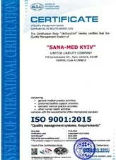 Certificate of quality ISO 9001 Certificate of quality ISO 9001